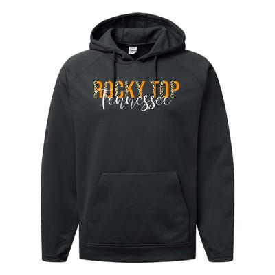 Rocky Top Tennessee Leopard Performance Fleece Hoodie