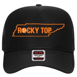 Rocky Top Tennessee State Map Tn Pride High Crown Mesh Back Trucker Hat