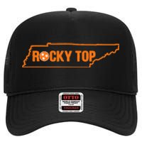 Rocky Top Tennessee State Map Tn Pride High Crown Mesh Back Trucker Hat