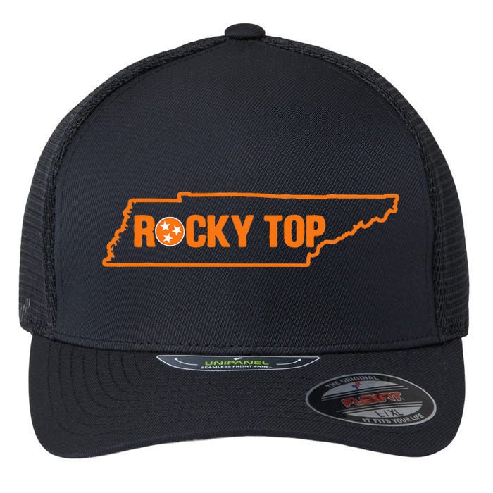 Rocky Top Tennessee State Map Tn Pride Flexfit Unipanel Trucker Cap