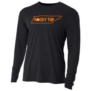 Rocky Top Tennessee State Map Tn Pride Cooling Performance Long Sleeve Crew