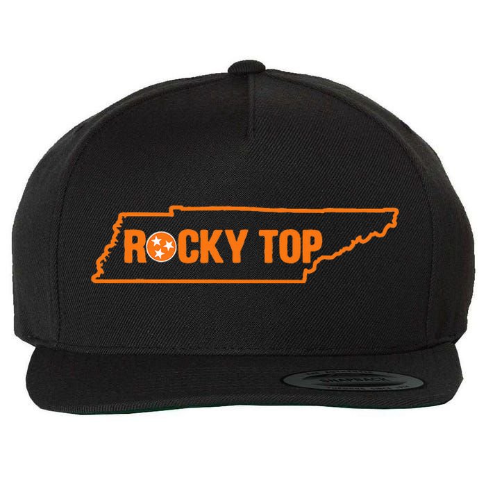 Rocky Top Tennessee State Map Tn Pride Wool Snapback Cap