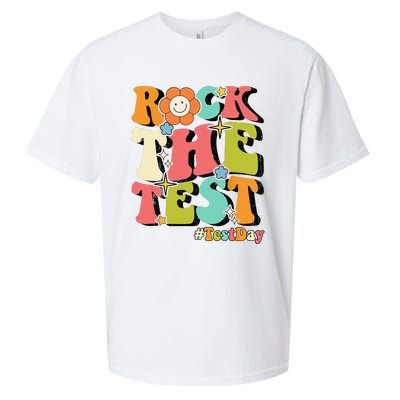 Rock The Test Testing Day Retro Motivational Teacher Student Sueded Cloud Jersey T-Shirt