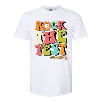 Rock The Test Testing Day Retro Motivational Teacher Student Softstyle CVC T-Shirt