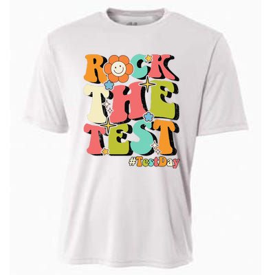 Rock The Test Testing Day Retro Motivational Teacher Student Cooling Performance Crew T-Shirt