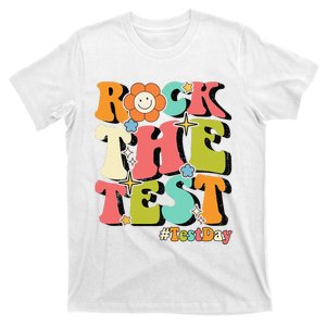 Rock The Test Testing Day Retro Motivational Teacher Student T-Shirt