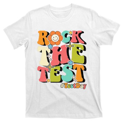 Rock The Test Testing Day Retro Motivational Teacher Student T-Shirt