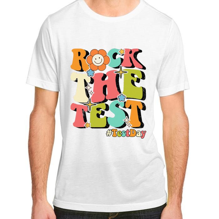 Rock The Test Testing Day Retro Motivational Teacher Student Adult ChromaSoft Performance T-Shirt