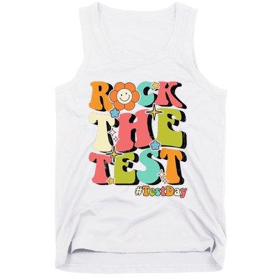 Rock The Test Testing Day Retro Motivational Teacher Student Tank Top