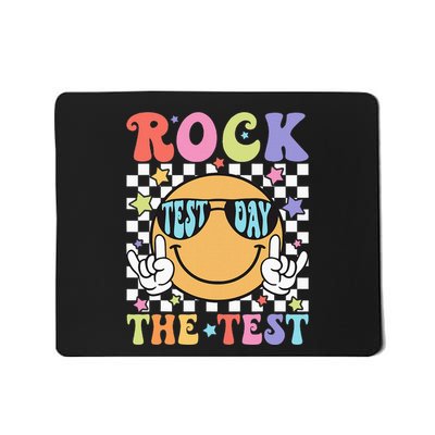 Rock The Test Testing Day Retro Motivational Teacher Student Mousepad