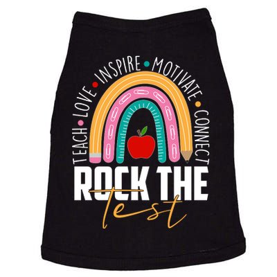 Rock The Test Teach Love Inspire Motivate Connect Doggie Tank