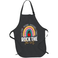 Rock The Test Teach Love Inspire Motivate Connect Apron
