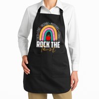 Rock The Test Teach Love Inspire Motivate Connect Apron