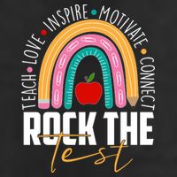 Rock The Test Teach Love Inspire Motivate Connect Adult Drive Performance Visor
