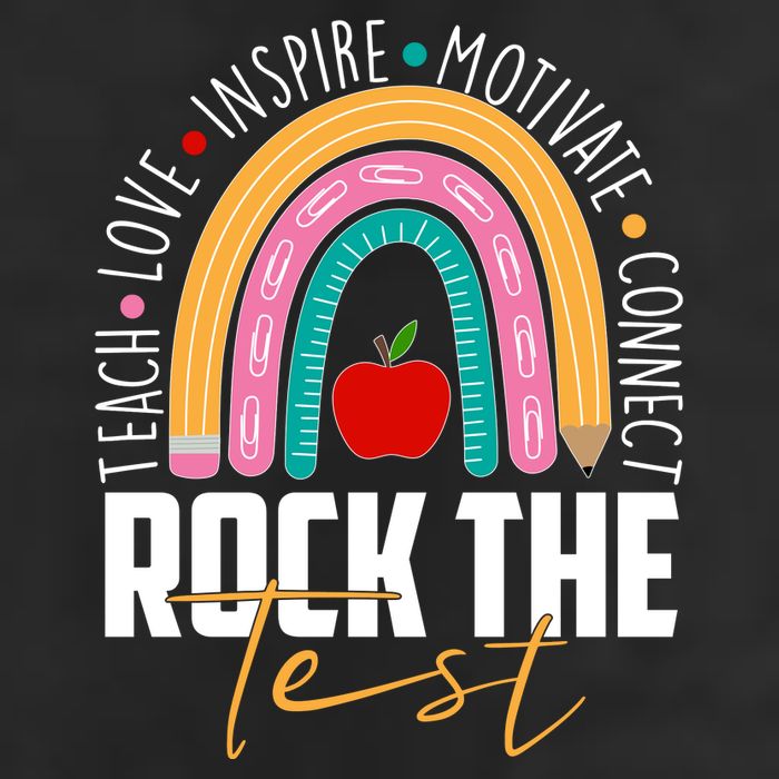 Rock The Test Teach Love Inspire Motivate Connect Adult Drive Performance Visor