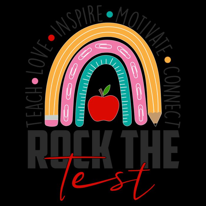 Rock The Test Teach Love Inspire Motivate Connect Mug