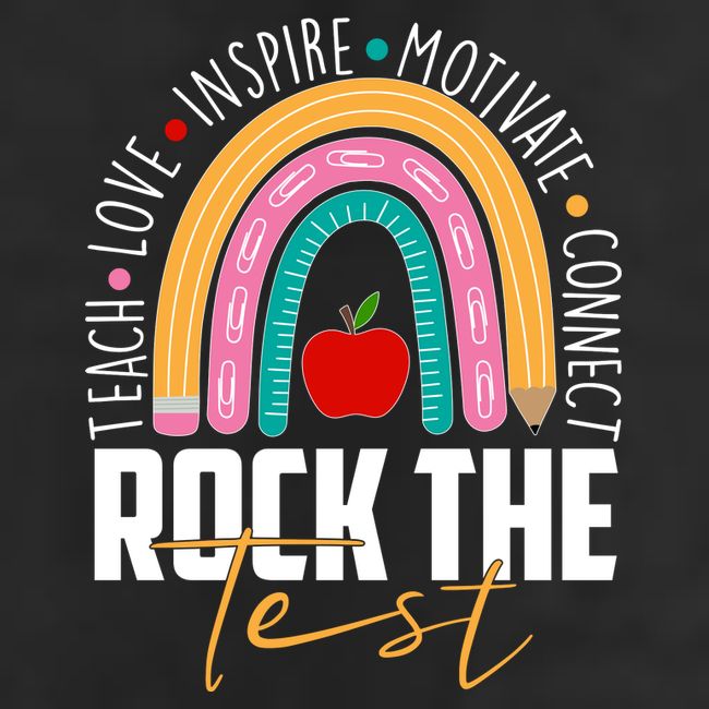 Rock The Test Teach Love Inspire Motivate Connect Beanie