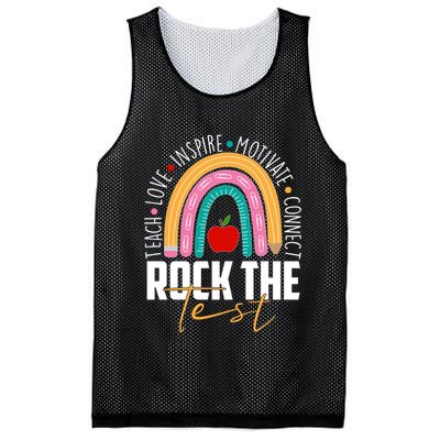 Rock The Test Teach Love Inspire Motivate Connect Mesh Reversible Basketball Jersey Tank