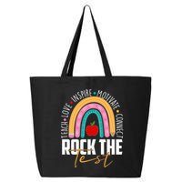 Rock The Test Teach Love Inspire Motivate Connect 25L Jumbo Tote
