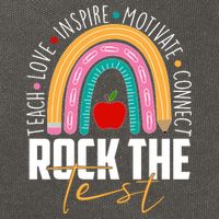 Rock The Test Teach Love Inspire Motivate Connect Cotton Canvas Backpack