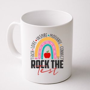 Rock The Test Teach Love Inspire Motivate Connect Coffee Mug