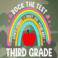 Rock The Test Day 3rd Grade Teacher Third Grade Testing Day Legacy Tie Dye Trucker Hat