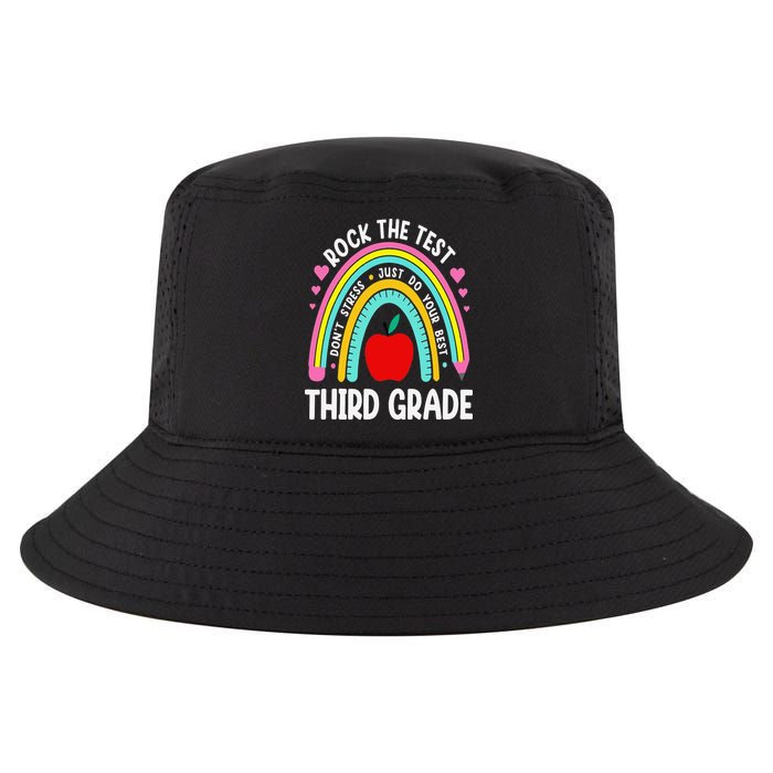 Rock The Test Day 3rd Grade Teacher Third Grade Testing Day Cool Comfort Performance Bucket Hat