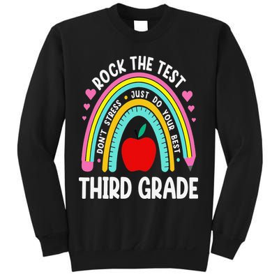 Rock The Test Day 3rd Grade Teacher Third Grade Testing Day Sweatshirt
