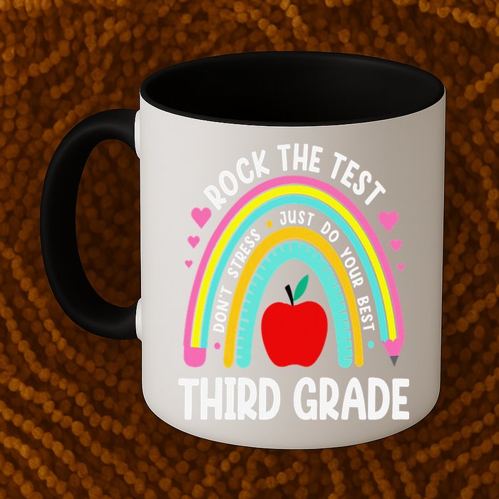 Rock The Test Day 3rd Grade Teacher Third Grade Testing Day Mug