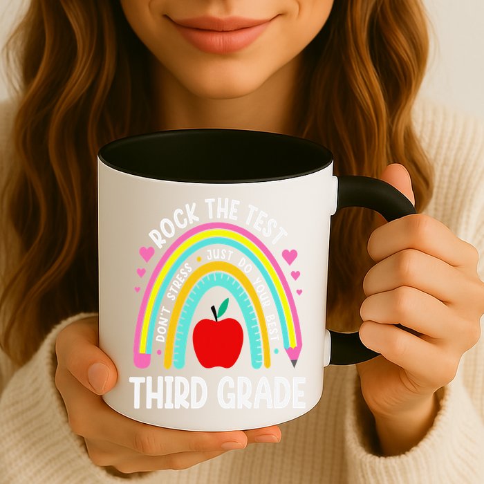 Rock The Test Day 3rd Grade Teacher Third Grade Testing Day Mug