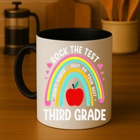 Rock The Test Day 3rd Grade Teacher Third Grade Testing Day Mug