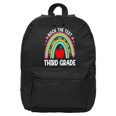 Rock The Test Day 3rd Grade Teacher Third Grade Testing Day 16 in Basic Backpack