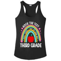 Rock The Test Day 3rd Grade Teacher Third Grade Testing Day Ladies PosiCharge Competitor Racerback Tank