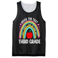 Rock The Test Day 3rd Grade Teacher Third Grade Testing Day Mesh Reversible Basketball Jersey Tank