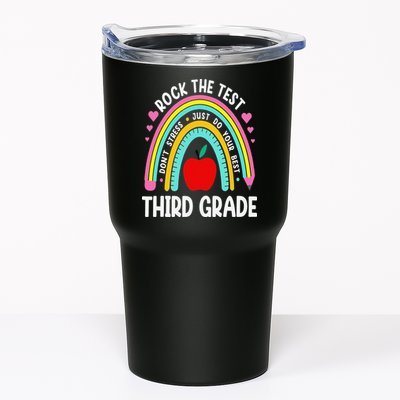 Rock The Test Day 3rd Grade Teacher Third Grade Testing Day Tumbler