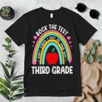 Rock The Test Day 3rd Grade Teacher Third Grade Testing Day Premium T-Shirt