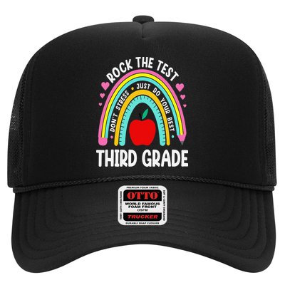 Rock The Test Day 3rd Grade Teacher Third Grade Testing Day Trucker Hat