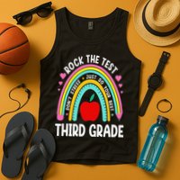 Rock The Test Day 3rd Grade Teacher Third Grade Testing Day Tank Top