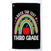 Rock The Test Day 3rd Grade Teacher Third Grade Testing Day Golf Towel