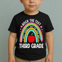 Rock The Test Day 3rd Grade Teacher Third Grade Testing Day Toddler T-Shirt