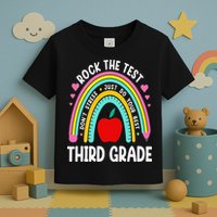 Rock The Test Day 3rd Grade Teacher Third Grade Testing Day Toddler T-Shirt