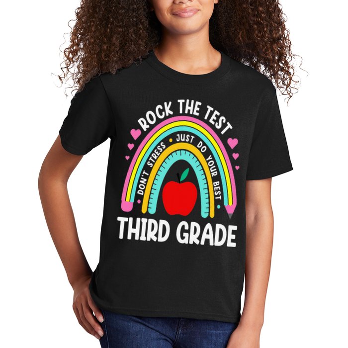 Rock The Test Day 3rd Grade Teacher Third Grade Testing Day Kids T-Shirt