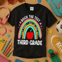 Rock The Test Day 3rd Grade Teacher Third Grade Testing Day Kids T-Shirt
