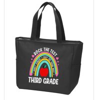 Rock The Test Day 3rd Grade Teacher Third Grade Testing Day Zip Tote Bag