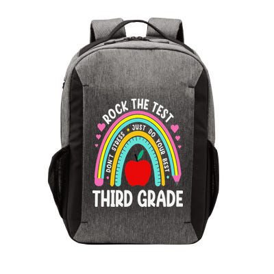 Rock The Test Day 3rd Grade Teacher Third Grade Testing Day Vector Backpack