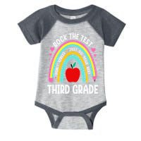 Rock The Test Day 3rd Grade Teacher Third Grade Testing Day Infant Baby Jersey Bodysuit