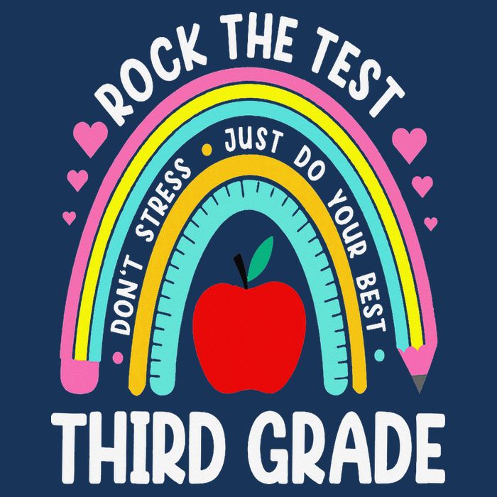 Rock The Test Day 3rd Grade Teacher Third Grade Testing Day Infant Baby Jersey Bodysuit