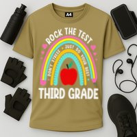 Rock The Test Day 3rd Grade Teacher Third Grade Testing Day Performance Shirt