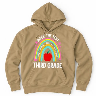 Rock The Test Day 3rd Grade Teacher Third Grade Testing Day Hoodie