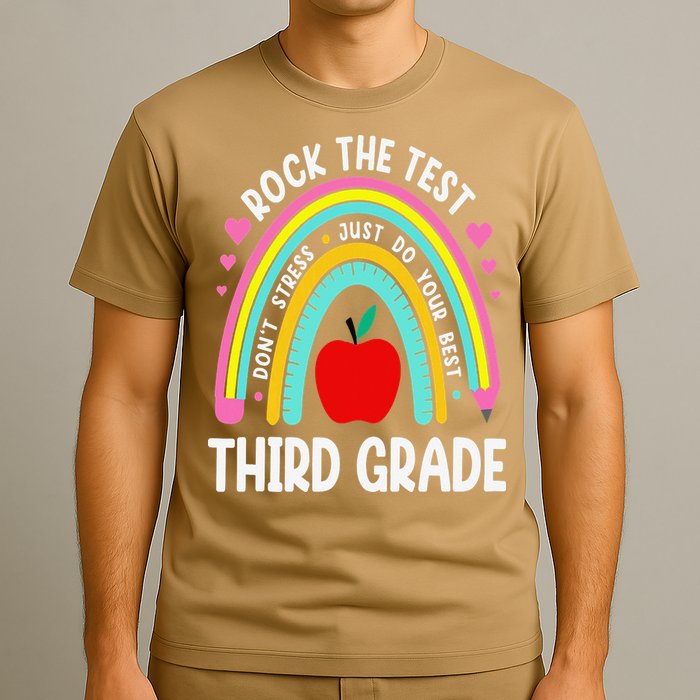 Rock The Test Day 3rd Grade Teacher Third Grade Testing Day T-Shirt